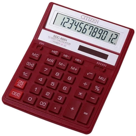 Kalkulaator Citizen SDC-888X Punane.jpg