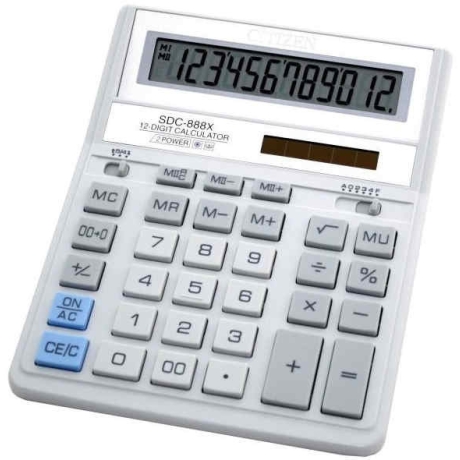 Kalkulaator Citizen SDC-888X Valge.jpg