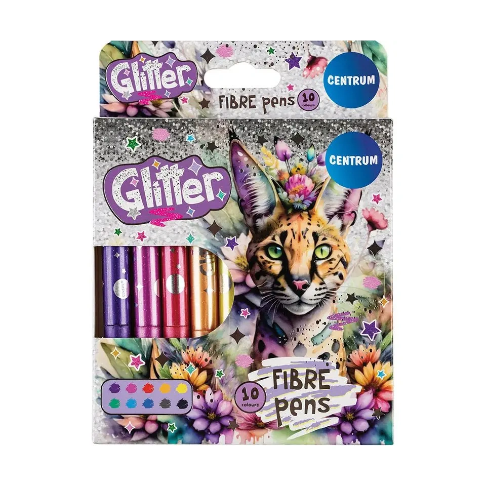 Viltpliiatsid Jumbo Glitter 10värvi.webp