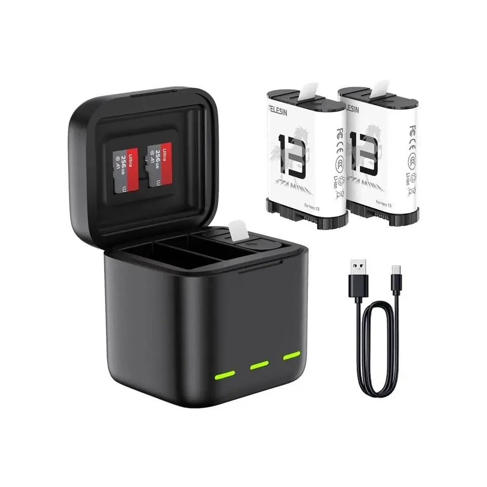 Telesin Akulaadija GoPro Hero 13 akudele.webp