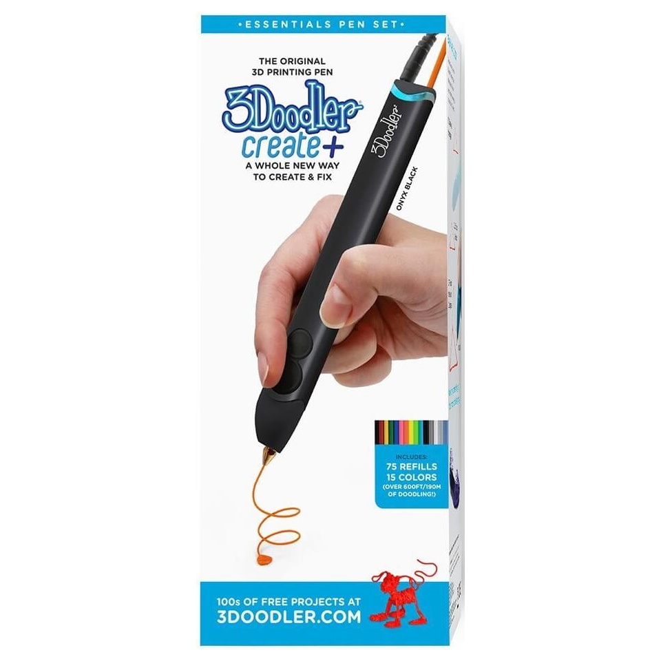 3Doodler Creat+ stardikomplekt must