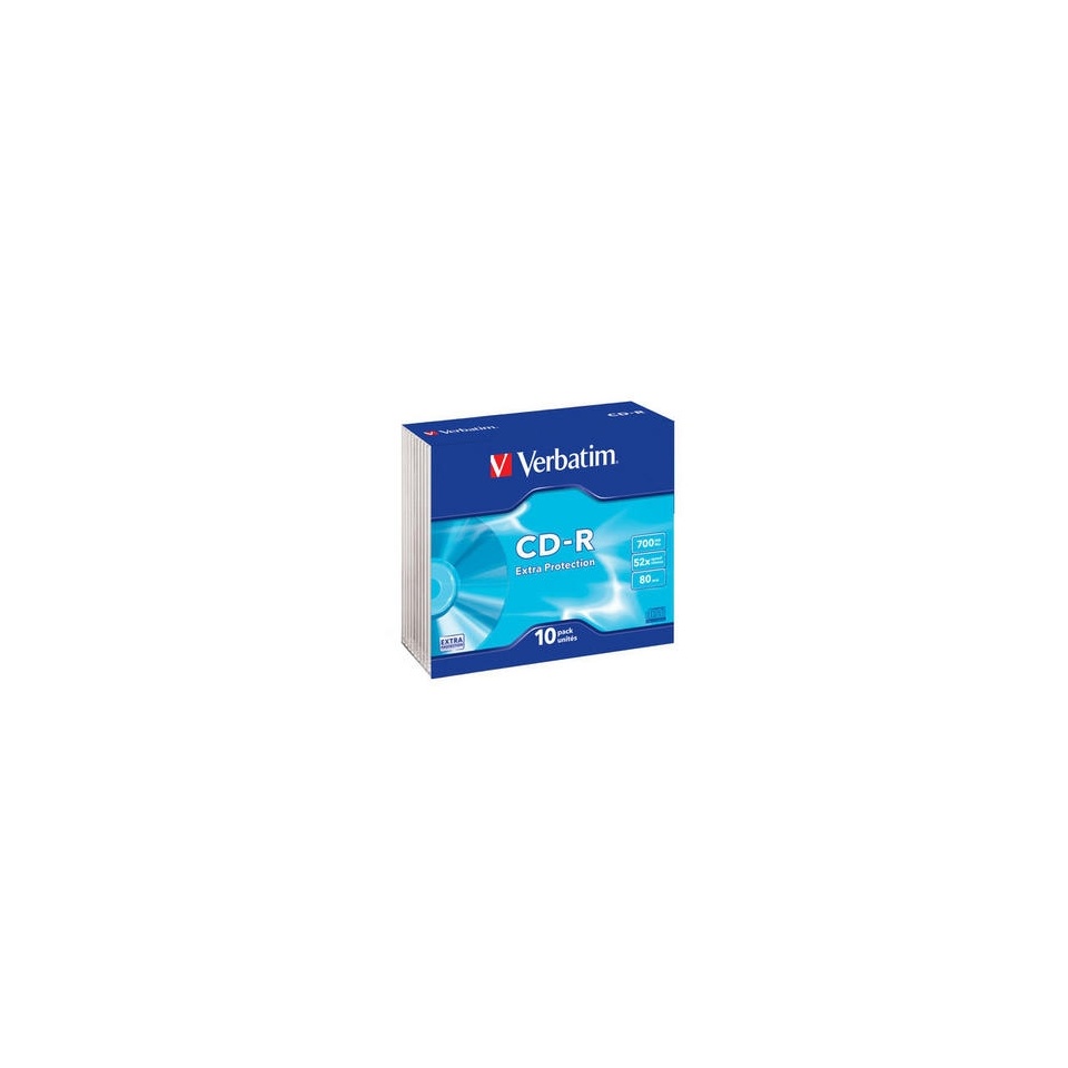 CD-R Verbatim slim extra protect 10tk