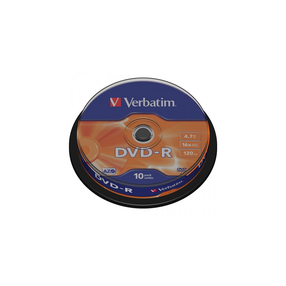 DVD-R 10 pack Verbatim AZO matt silver