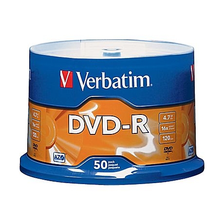 DVD-R 50 pack Verbatim AZO silver