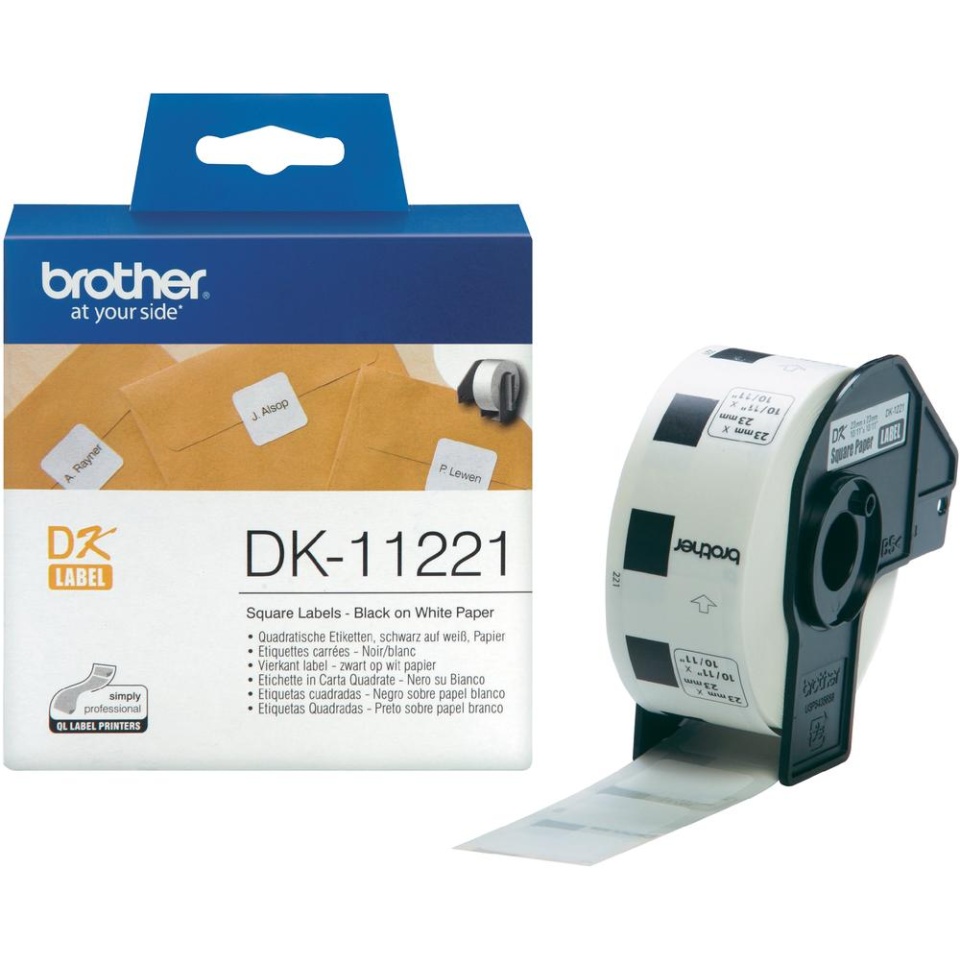 Etikett Brother DK-11221 23*23mm 1000tk