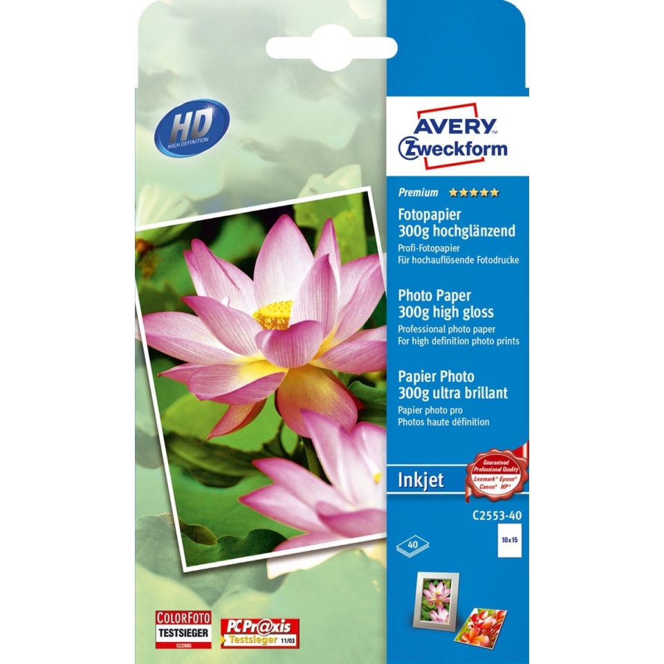 Fotopaber A6 300g 40tk Premium Avery