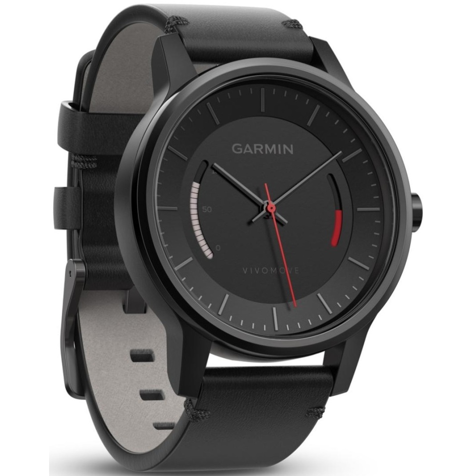 Garmin Vivomove Classic-must nahkrihm*