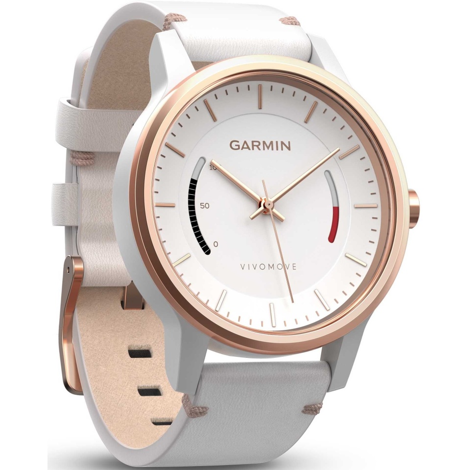 Garmin Vivomove Classic-valge nahkrihm*