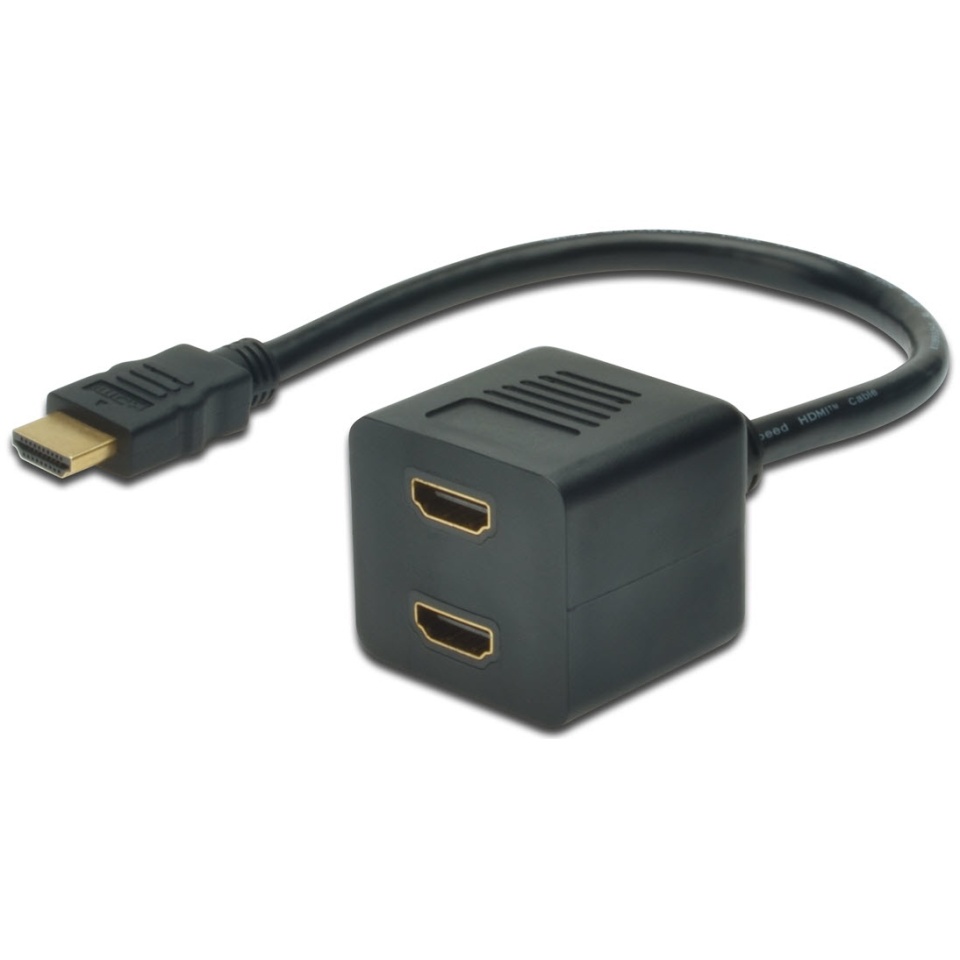 Kaabel HDMI jagaja 2xHDMI 20cm