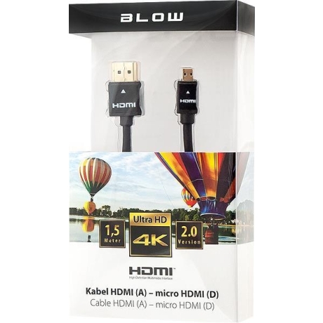 Kaabel HDMI to microHDMI ver.2.0 4K 1,5m