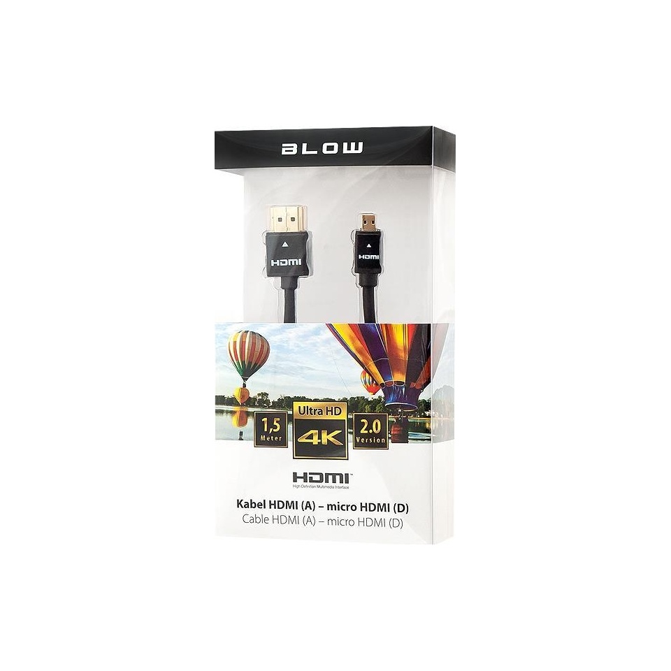 Kaabel HDMI to microHDMI ver.2.0 4K 1,5m