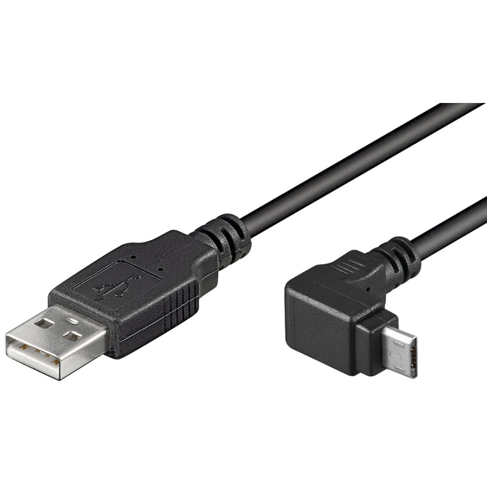 Kaabel microUSB-USB 1,8m nurgaga