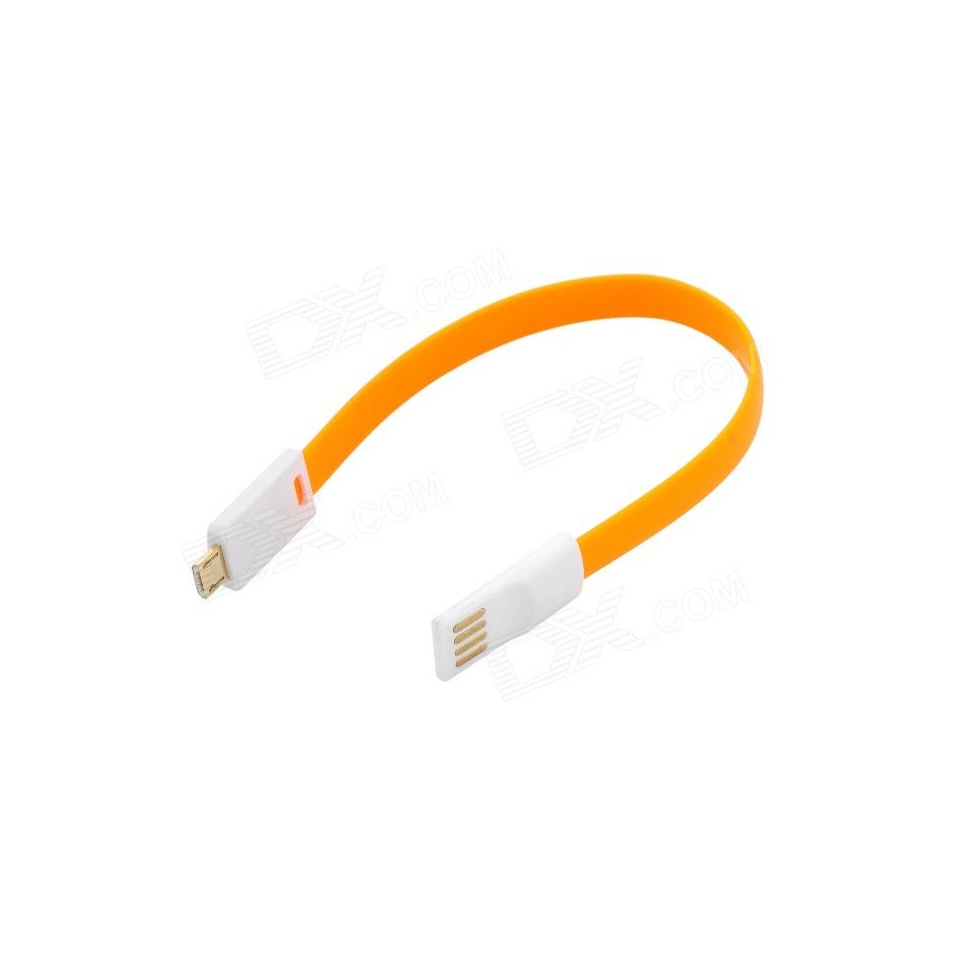 Kaabel microUSB-USB Magnes 20cm orange