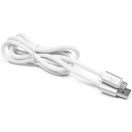 Kaabel microUSB-USB Silikon white