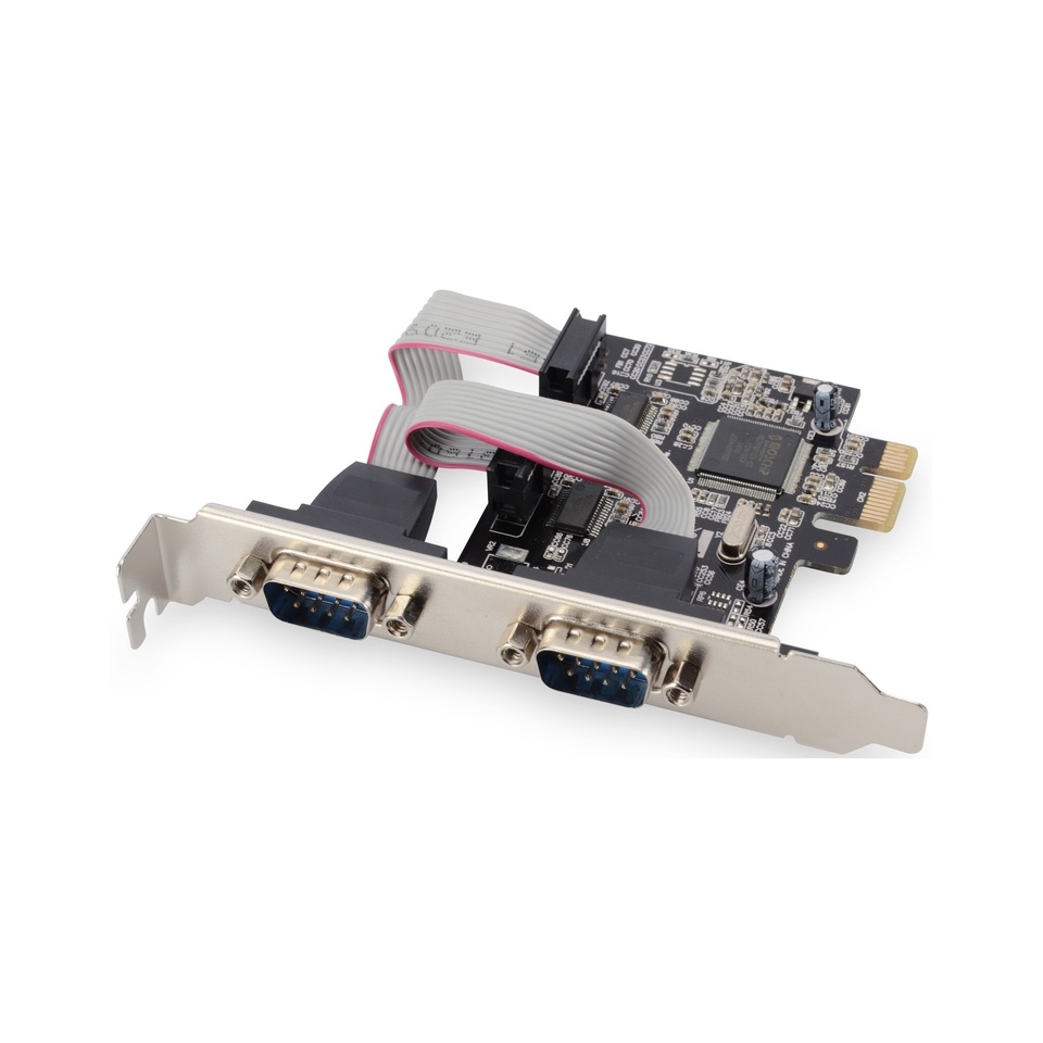 Kaart PCI-Express 2xSerial + LP bracket Serial Com kaart