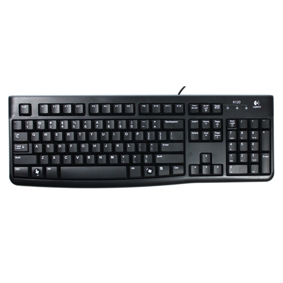 Klaviatuur Logitech K120 must USB US