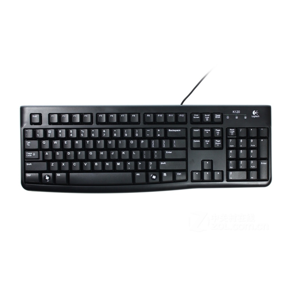 Klaviatuur Logitech K120 must USB est