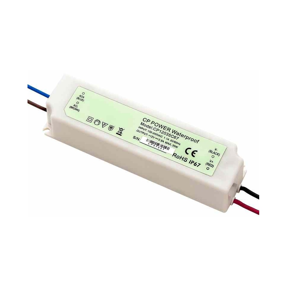 LED toiteplokk 35W 12V/2,9A IP67