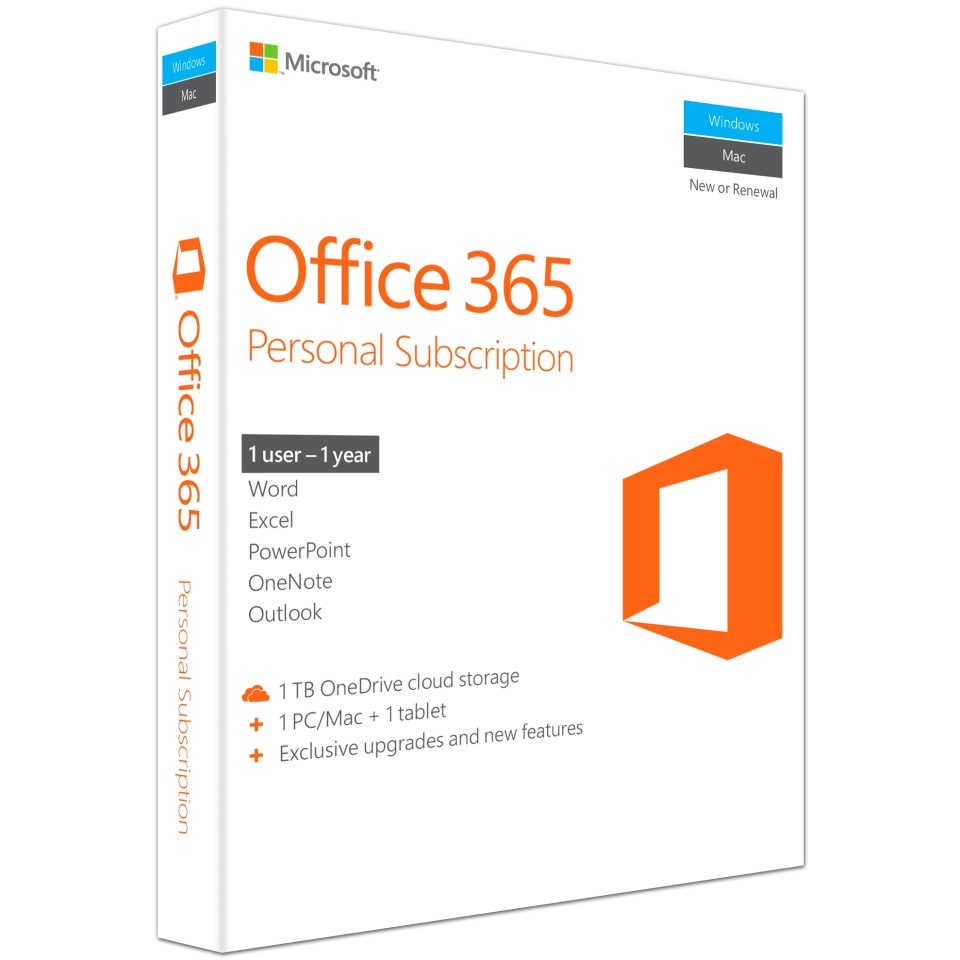 MS Office 365 Personal ENG 1PC/Mac 1a