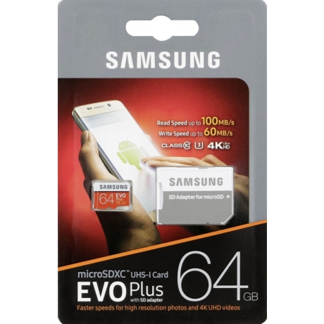 Mälukaart 64GB microSDXC Samsung EvoPlus