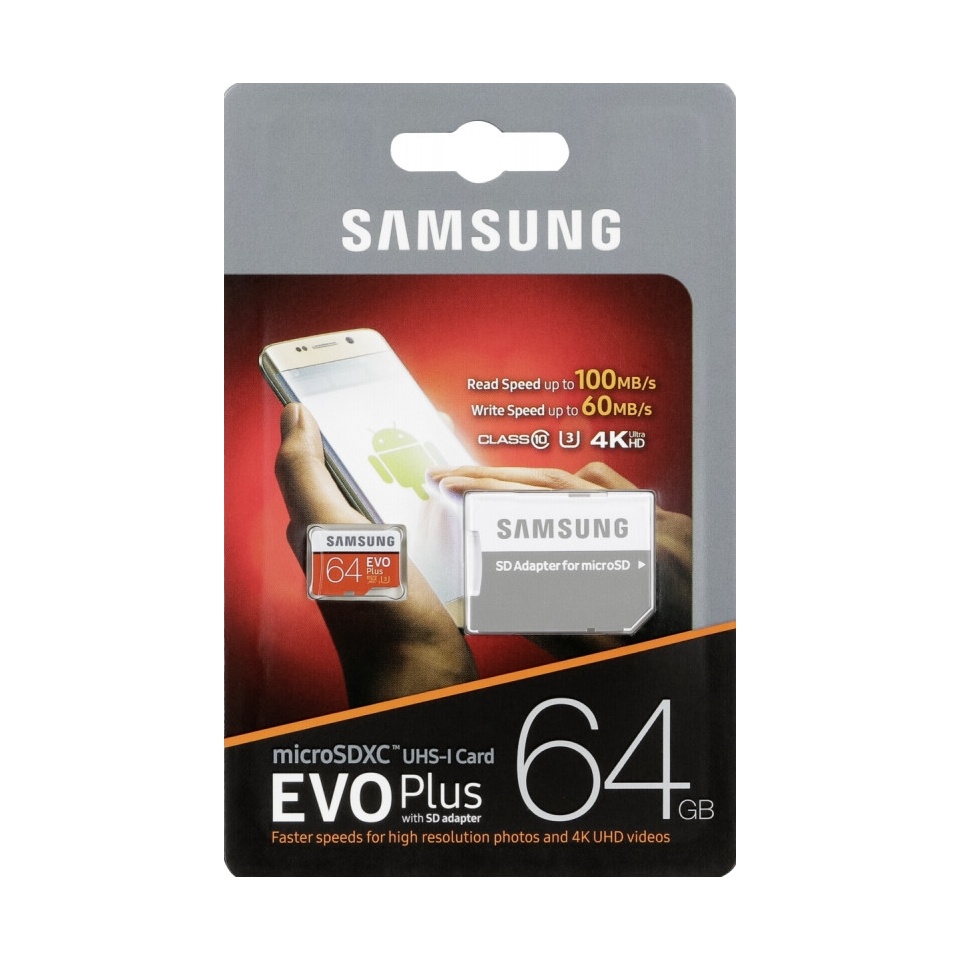 Mälukaart 64GB microSDXC Samsung EvoPlus