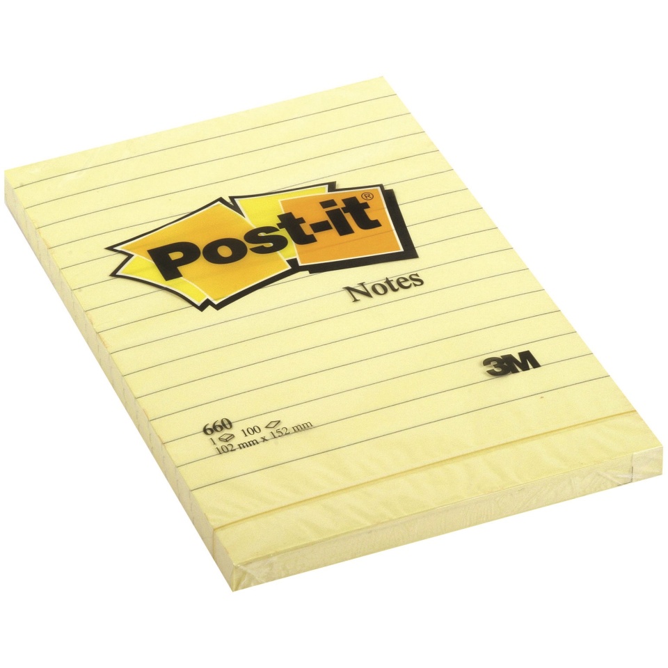 Märkmep.Post-it 102x152mm jooneline*