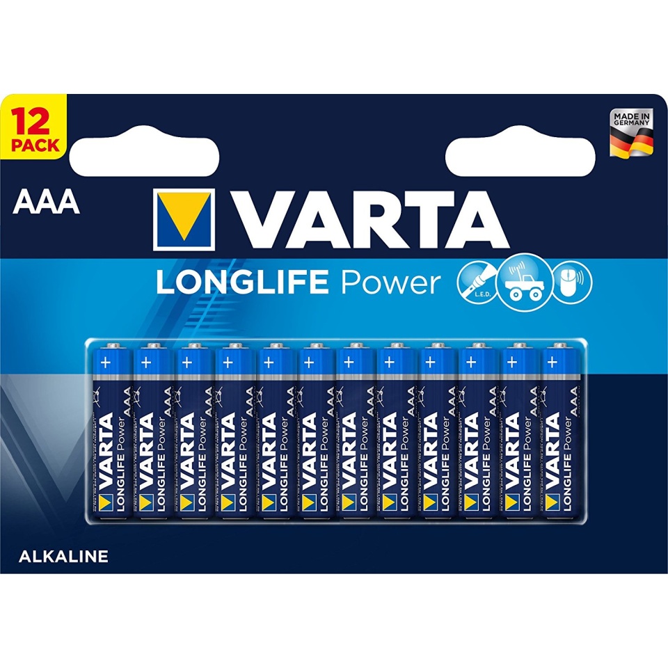 Patarei AAA LR03 Varta LongLife 12tk