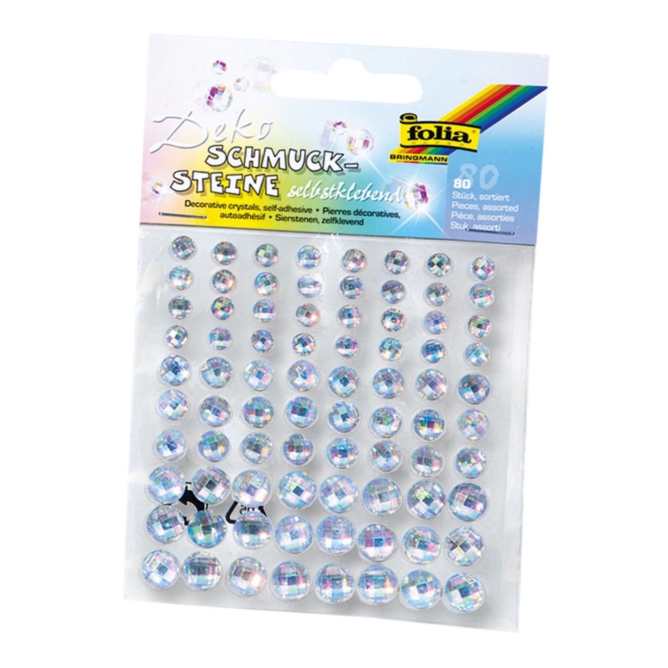 Plastjuveelid CrystalRainbow 80tk liimuv