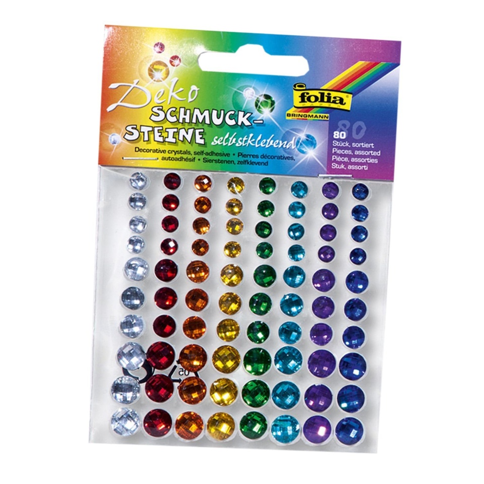 Plastjuveelid Rainbow 80tk liimuv