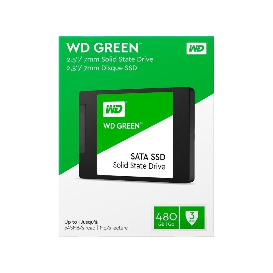 SSD 480GB WD Green 2,5" 465MBs/540MBs
