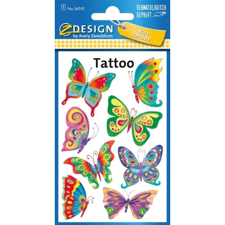 Tattoo täitoveering Z-Design liblikad