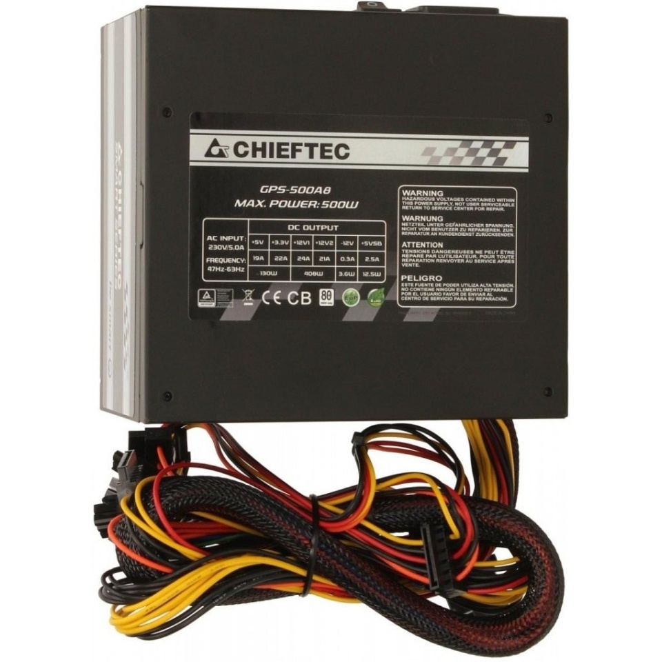 Toiteplokk 500W Chieftec 12cm V2.3 80+