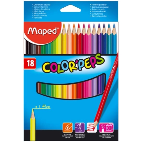 Värvipliiatsid ColorPeps 18 värvi