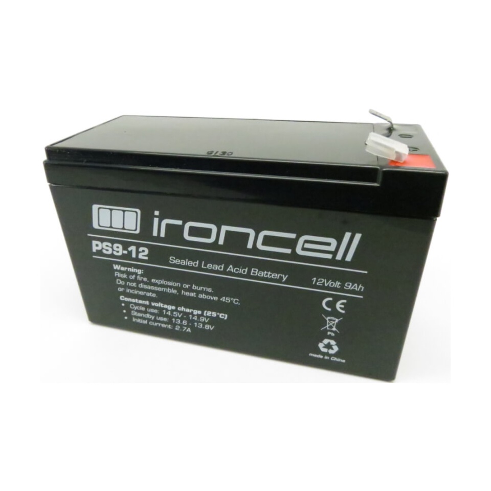 Aku 12V 9AH T2 klemm UPS IronCell