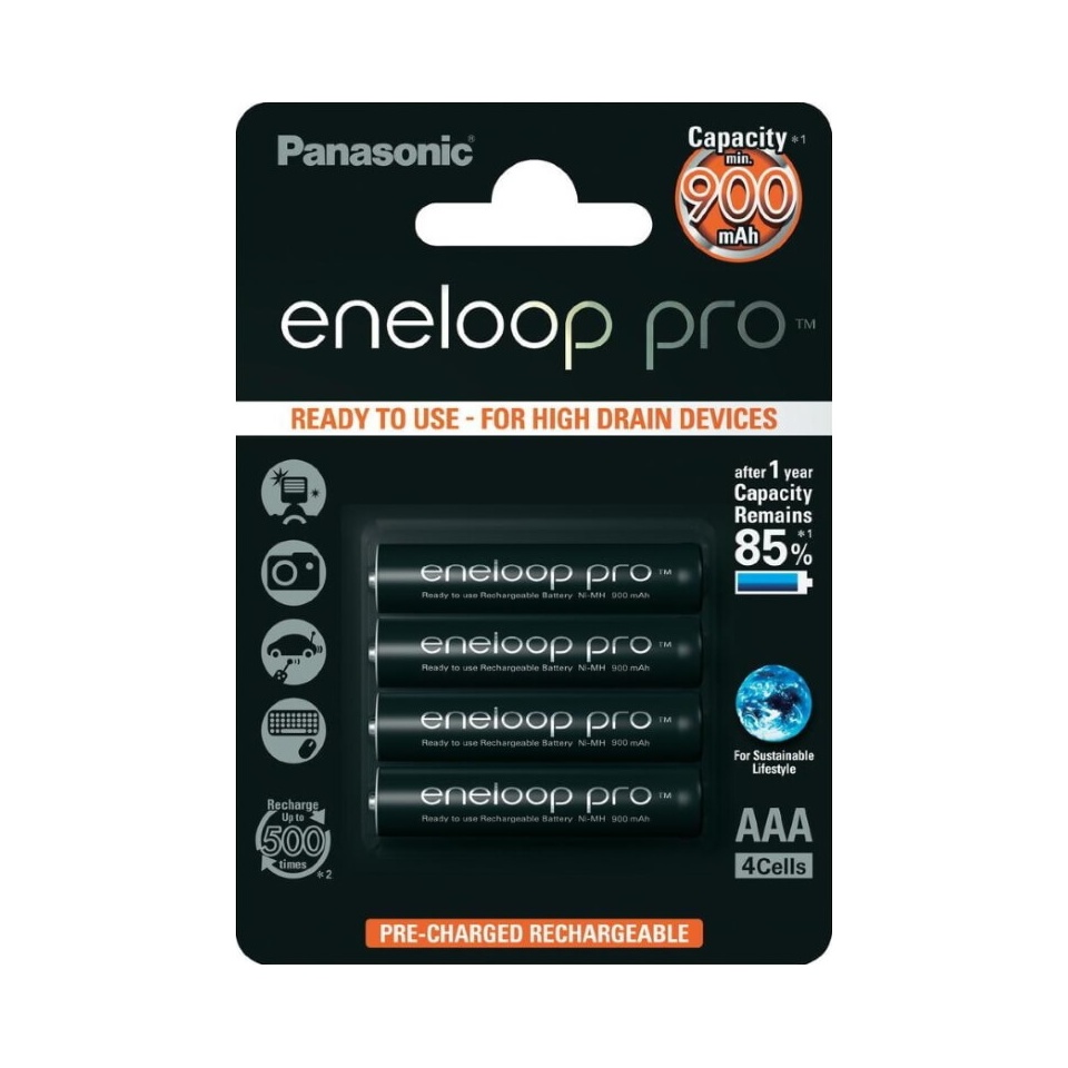 Aku AAA 930mAh Eneloop Pro 4tk/pakis