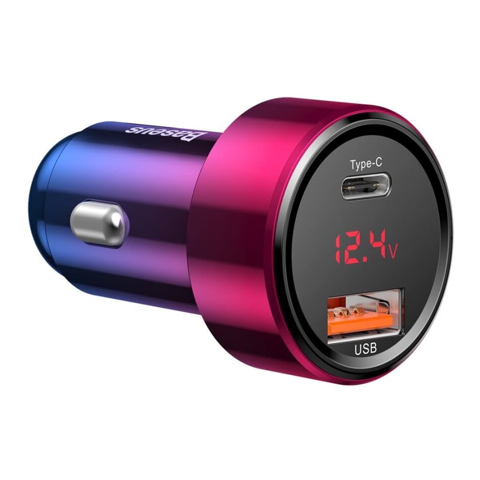 Autolaadija USB&USB-C QC4 45W PD Baseus