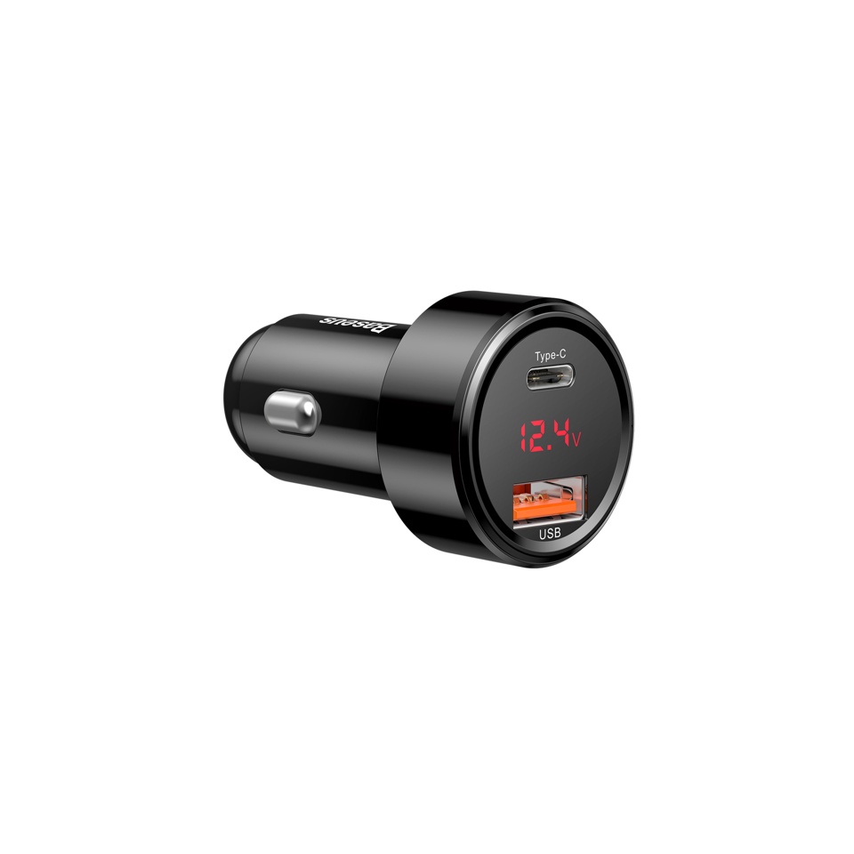 Autolaadija USB&USB-C QC4 45W PD Baseus