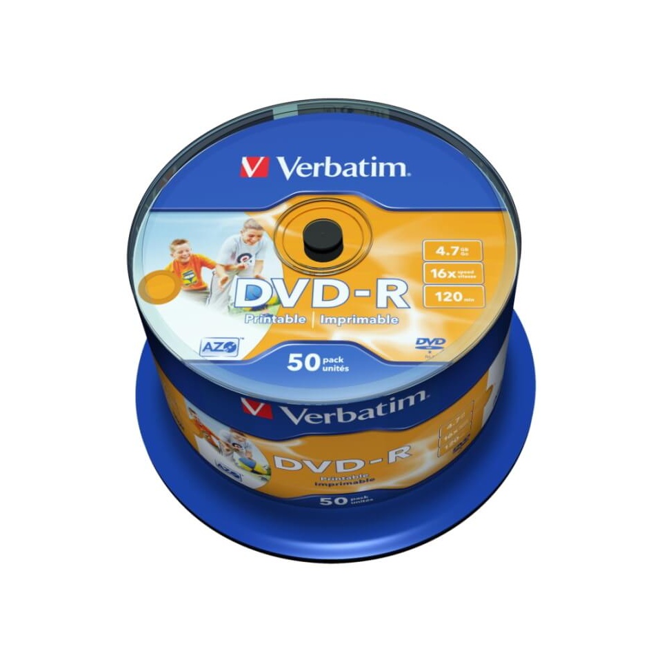 DVD-Verbatim 4,7GB Printable 50tk