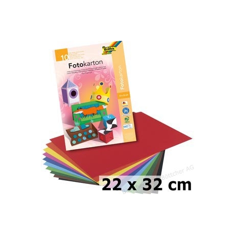 Värviline kartong 22x32cm/300g/10L mix
