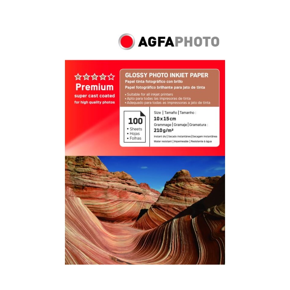 Fotopaber A6 210g glossy 100tk AgfaPhoto