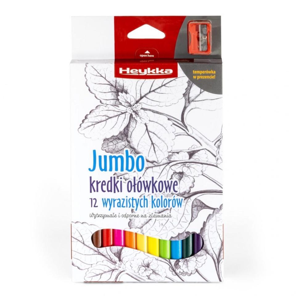 Värvipliiatsid Heykka JUMBO, 12tk