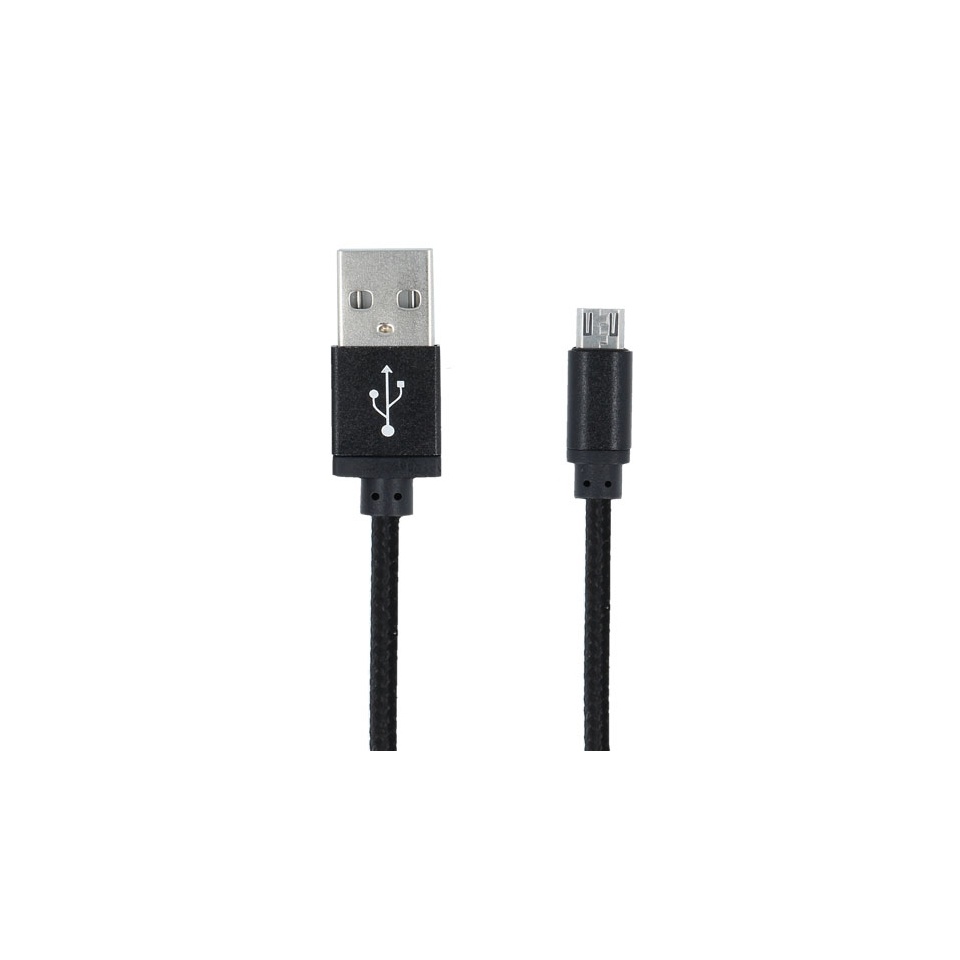 Kaabel microUSB Braided Strong Black