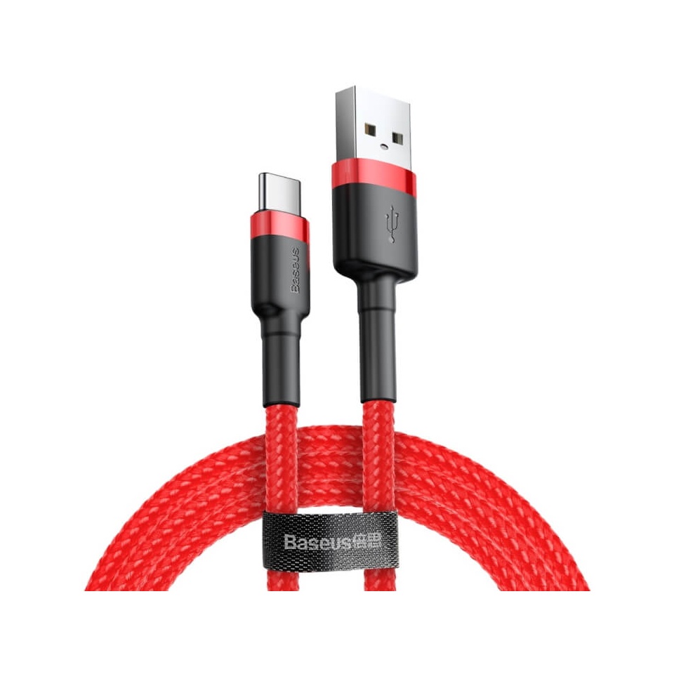 Kaabel USB-C Baseus Cafule 3A 1m Red