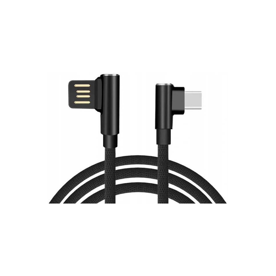 Kaabel USB-C  nurgaga 1,2m must