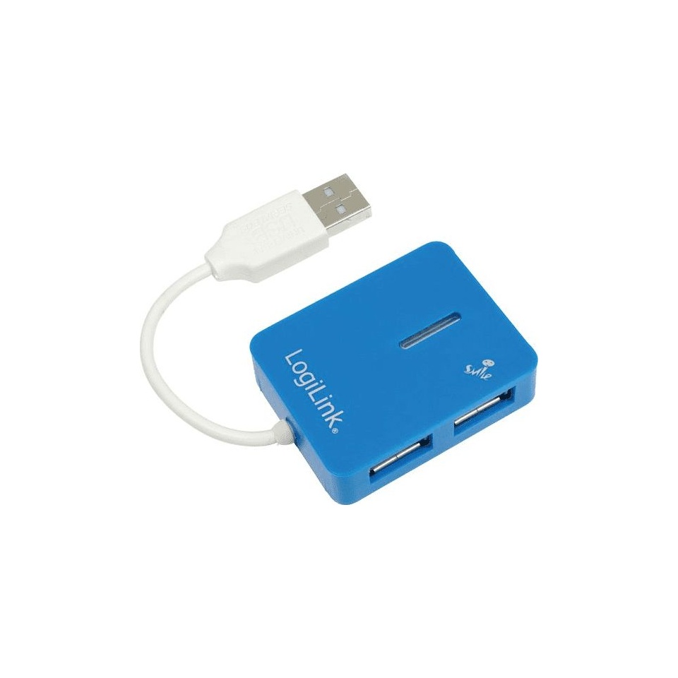 USB HUB 4 porti Logilink Smile Blue