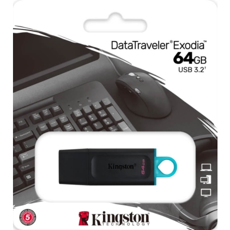 Mälupulk 64GB Kingston DataTraveler Exod
