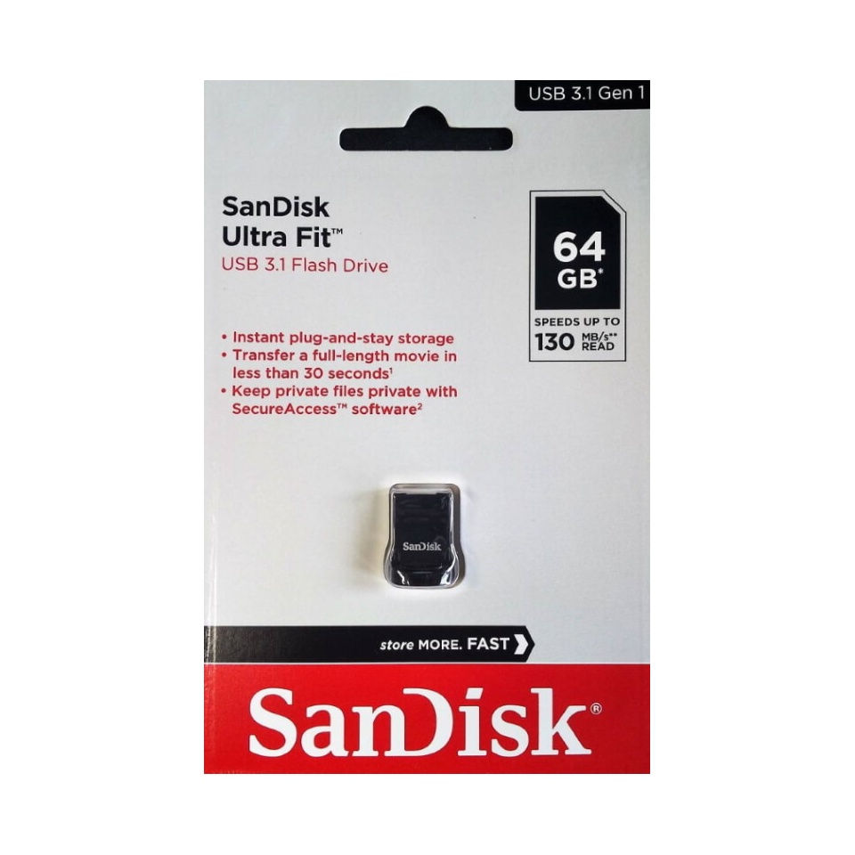 Mälupulk 64GB Sandisk Ultra FIT USB3