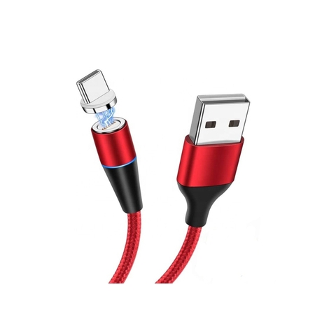 Kaabel  Magnetic USB- USB-C Red 1m 