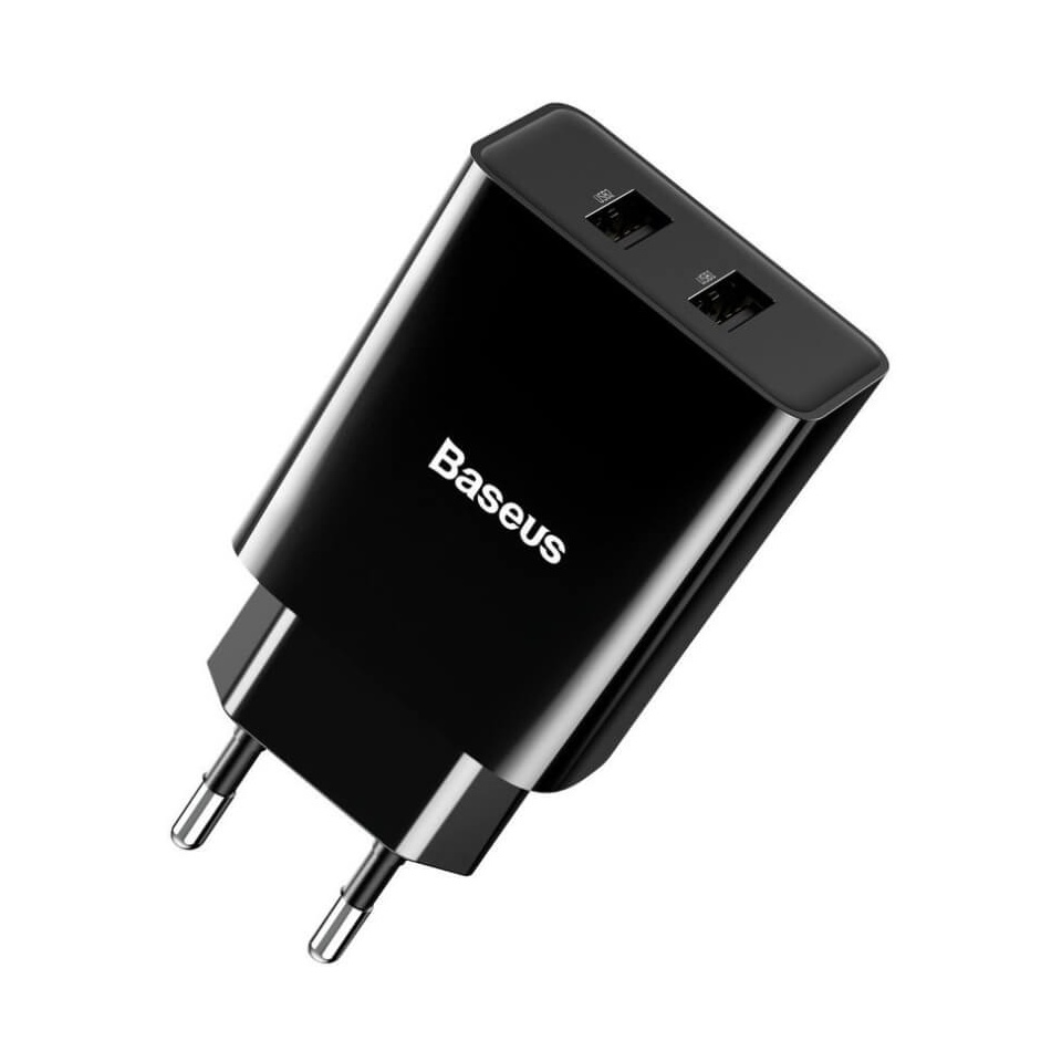 Toalaadija 2xUSB 10,5W Baseus Black