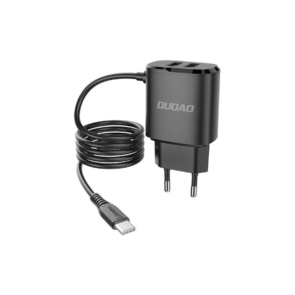 Toalaadija 2xUSB+USB-C kaabel 2,4A Dudao